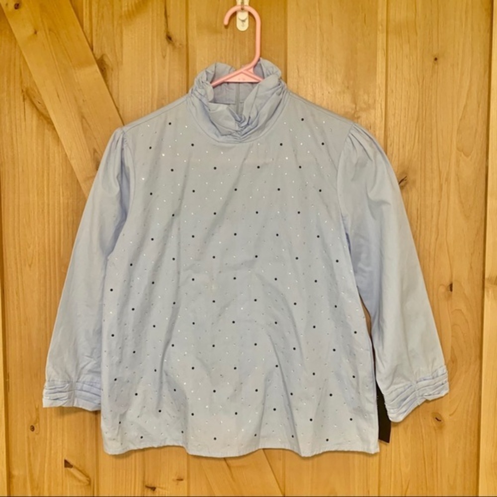 embellished mock neck top NWT